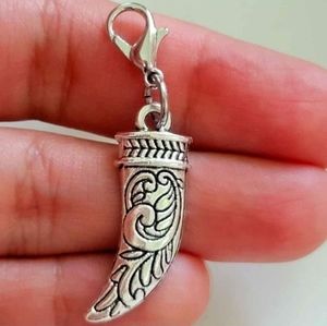 Clip On fang charms horn tooth charms